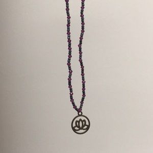 Beaded lotus necklace
